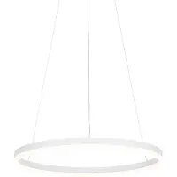 QAZQA Design-Hängelampe weiß 60 cm inkl. LED 3-stufig dimmbar - Anello