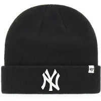 47 'MLB New York Yankees Raised '47 CUFF KNIT Beanie Schwarz || Größe OSFA / fits all
