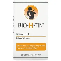BIO-H-TIN Nahrungsergänzungsmittel, -H-Tin, mit Biotin 2,5mg, zur Stärkung der Haare und Nägel, 28 Tabletten