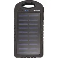 Arcas Solar-Powerbank S60 mit 6000mAh und Taschenlampenfunktion
