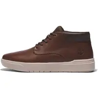 Timberland für Herren. TB0A5UVN2011 Seneca Bay Schnürschuhe aus braunem Leder in mittlerer Höhe (43.5), Wohnung, Schnürsenkel, Lässig
