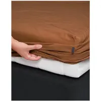 Essenza Minte Leather Brown Spannbettlaken 90 x 200 cm