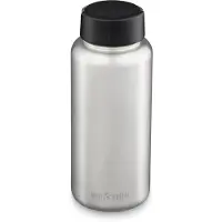 Klean Kanteen Wide 1009495 Loop Cap Brushed Stainless Trinkflasche, 1180 ml