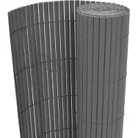 vidaXL Gartenzaun Doppelseitig PVC 150 x 500 cm Grau