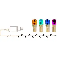 Star Trading Lichterkette | Serie MICROLED 3mm | 3m | schwarzes Kabel | 30 bunte LEDs | Trafo