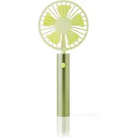 REMEMBER Handventilator Flow "Lime" mit USB - Aluminiumgriff mit 3 Geschwindigkeitsstufen