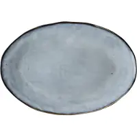 Dutch rose Organic ovale Platte blau 34 x 23 cm