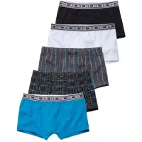 H.I.S. H.I.S Boxer in weiß, schwarz, blau, kariert, gestreift | Gr.: 182
