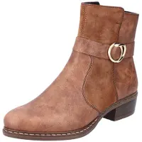Rieker Stiefelette - Braun Synthetik Größe: 38 Normal