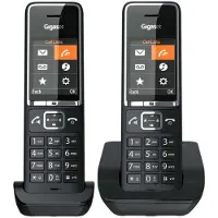 Gigaset COMFORT 550 duo, Analoges Telefon, Kabelloses Mobilteil, Freisprecheinrichtung, 200 Eintragungen, Anrufer-Identifikation, Schwarz
