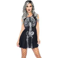 Leg avenue Kurzes Knochenkleid