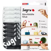 TESA Sugru formbarer Allzweckkleber 8er Schwarz/Weiss