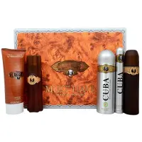 Cuba Original Gold Herrenpflege-Set: Eau de Toilette 100 ml & 35 ml, Deodorant 200 ml, Duschgel 200 ml, Aftershave 100 ml - Must-Have Pflege für den modernen Mann.