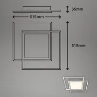 Briloner LED Deckenleuchte, alu-chrom-matt, LED/50W