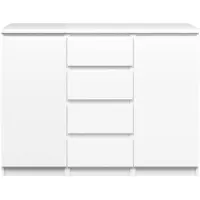 Ebuy24 Nada Sideboard 2 Türen og 4 Schubladen weiss hochglanz.