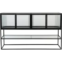Dutchbone | TV-Schrank Boli Zwart Metaal 150xx90x35 cm | NADUVI