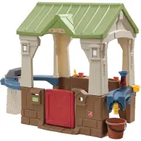 Step2 Great Outdoors Spielhaus | XXL Kunststoff Spielhaus für Kinder mit Grill, Wasserrad und Zubehör