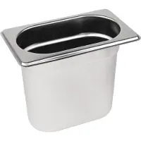 Vogue GN-Behälter Edelstahl 15cm GN1/9