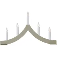 Star Trading Leuchter Stern Handel Pagode Beige-grau 27 cm