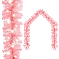 vidaXL Weihnachtsgirlande mit LED-Lichtern 20 m Rosa