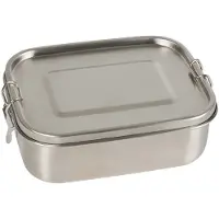 Memo Edelstahl-Lunchbox - mit Trennwand und Silikonring