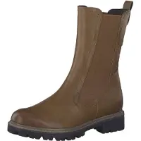 Marco Tozzi Damen Stiefelette Chelsea Boot flach Stretch Zierleiste 2-25418-29, Größe:39 EU, Farbe:Braun