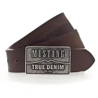 Mustang Herren Ledergürtel MG2170R17 40mm Gürtelbreite - Dark Brown 0690 - 85cm