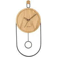 Karlsson - Wanduhr Swing Pendulum - Helles Holz