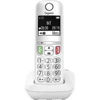 Gigaset A605A - analoges Heimtelefon mit Anrufbeantworter - einfache Bedienung - beleuchtete Tasten - weiß