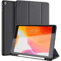 DUX Domo Klapphülle für das Apple iPad 9 (2021) 10.2 Zoll / iPad 8 (2020) 10.2 Zoll / iPad 7 (2019) 10.2 Zoll - Schwarz