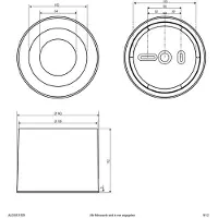 EVN ALG54131525 schwarz LEDAnbauDownlight IP54 CCT13W 230V, Abstr 60, dimmbar
