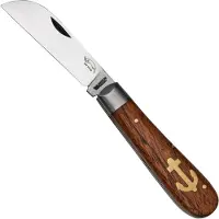 Otter Ankermesser 174 Small Carbon, Sapeli, Brass Anchor, Taschenmesser