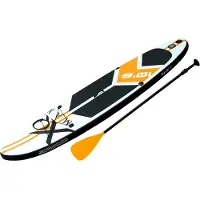 Xqmax Paddle Board surf orange aufblasbares Paddle Board mit Paddel, Inflator und Tasche 320x76x15cm