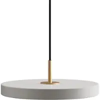 UMAGE Asteria Pendelleuchte Mini Mist/Steel Top - , Grau, für Wohnzimmer, Metall