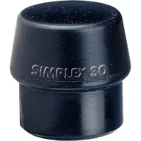 HALDER Simplex Ersatzeinsatz Gummikomposition Schwarz 30mm