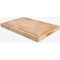 T&G Woodware dickes Schneidebrett Rechteck 42x28 cm aus Gummibaumholz - Braun Rechteck Holz 42x28 cm