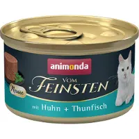 Animonda Vom Feinsten Vom Feinsten Nassfutter mit Huhn und Thunfisch Mousse für adulte Katzen getreidefrei 12x85g