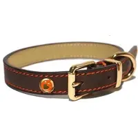 Rosewood Luxury Leather Halsband Hond Leer Luxe Bruin