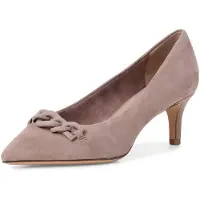 Tamaris Damen Pumps Applikation Kette elegant Pfennigabsatz spitz Leder 1-22404-29, Größe:36 EU, Farbe:Rosa