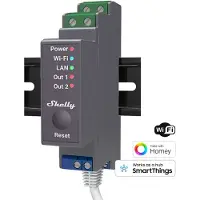Shelly Pro 2pm Wlan Smart Relais 25a