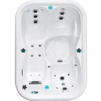 Devee Whirlpool Teneriffa Nord, 214x154x85 cm, 3 Personen, 26 Hydrotherapie-Düsen, LED