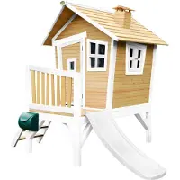 Axi Robin Spielhaus Braun/Weiß - Weiße Rutsche