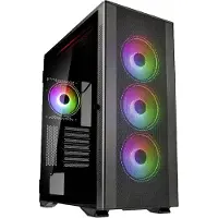 Kolink Stronghold Prism, Midi Tower, PC, Grau, ATX, EATX, micro ATX, Mini-ITX, Metall, Kunststoff, SPCC, Gehärtetes Glas, Gaming
