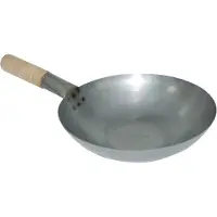 Vogue Wok Aus Stahl Mit Flachem Boden 330Mm