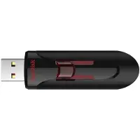 SanDisk UFM 64GB USB CRUZER GLIDE 3.0, 64 GB, USB Typ-A, 3.2 Gen 1 (3.1 Gen 1), Dia, Schwarz, Rot