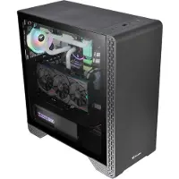Thermaltake S300 TG, Midi Tower, PC, Schwarz, ATX, micro ATX, Mini-ITX, SPCC, Gaming