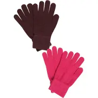 CeLaVi Handschuhe - Wolle/Nylon - 2er-Pack - Pink/Dunkellila - - 7-12 Jahre (122-152) - Handschuhe