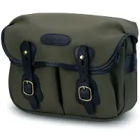 Billingham Hadley Small Kameratasche Sage FibreNyte Schwarzes Leder 503348-01