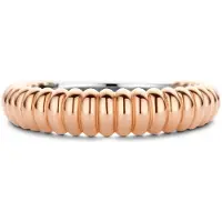 Ti sento Ring Silber mit rosèvergoldeten Rippenstruktur 12218SR