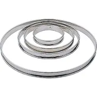 Matfer Bourgeat Flacher Tortenring Edelstahl glatt 20cm